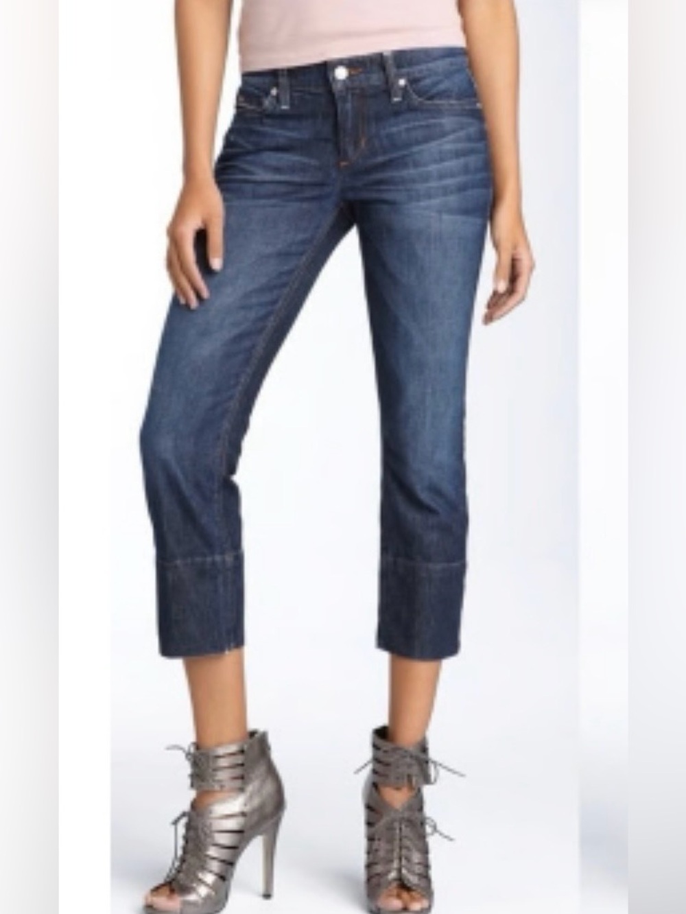 Joe’s Jeans Socialite Kicker Cropped Jeans Size 32 Dark Wash